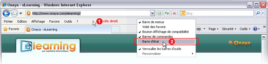 barre d'état