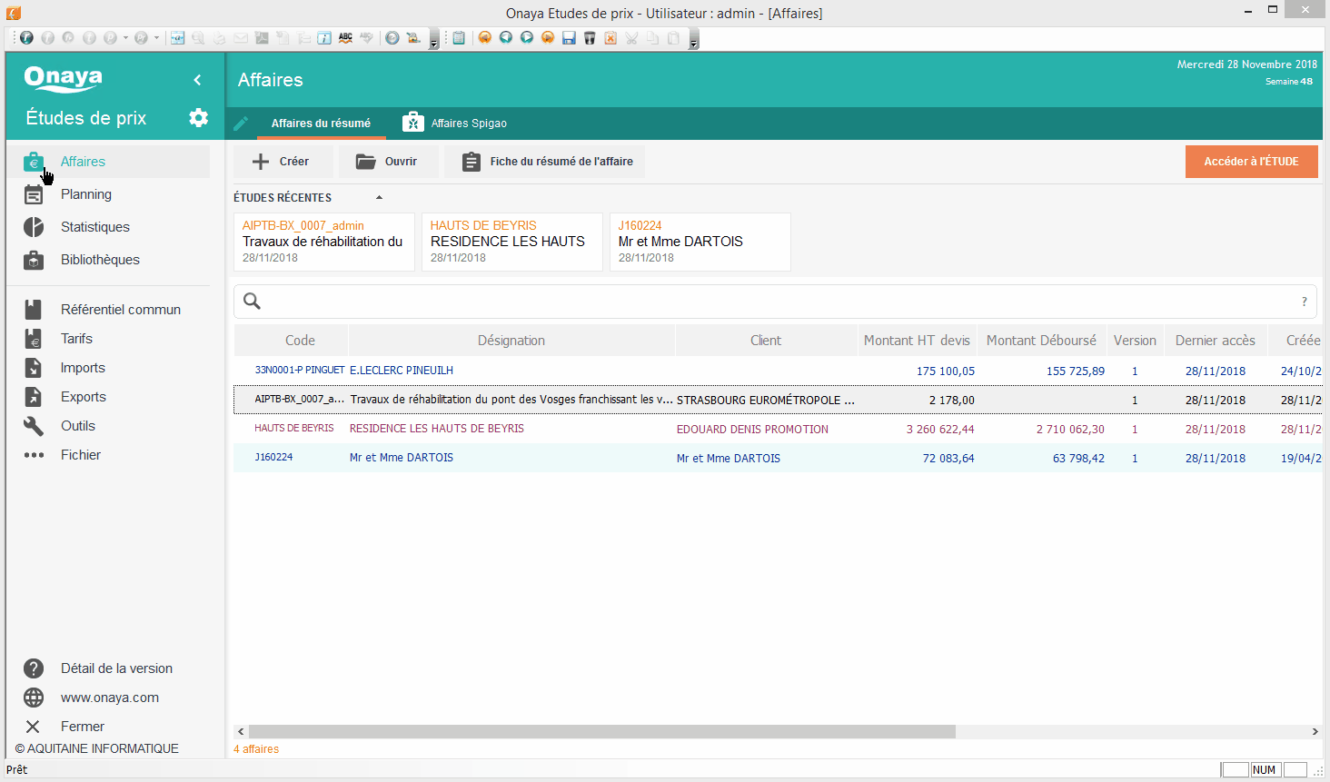 Animation Suivi des affaires