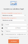 Inscription Web démo CEGID