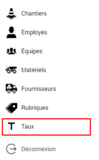 taux menu